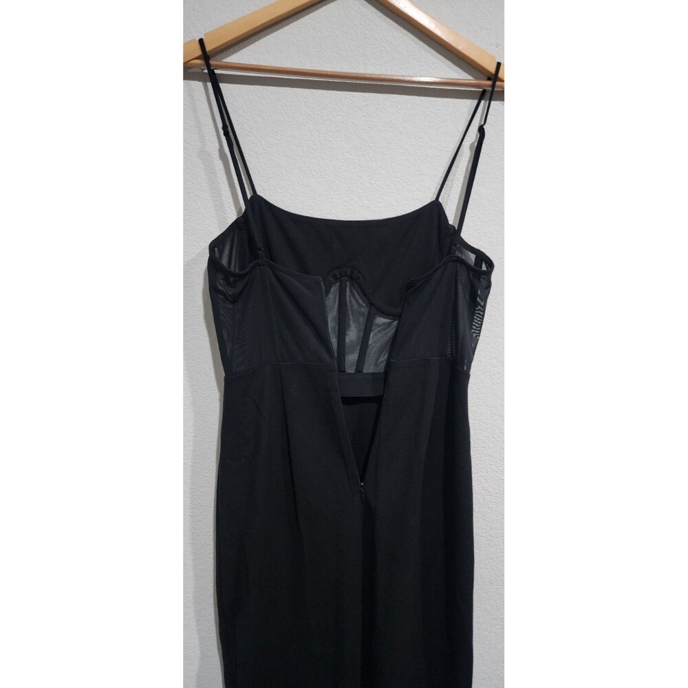 NBD Revolve Eileen High Slit Adjustable Spaghetti Strap Long Gown Black Womens M - Picture 13 of 16